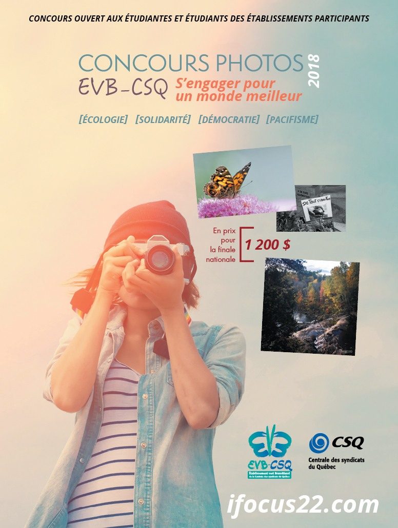 S'engager pour un monde meilleur - Participez au concours photo EVB-CSQ 2018