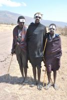 Jeunes Massais en rituel  - 
